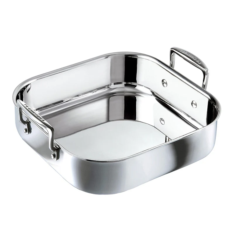 26x26 cm - Teglia Quadrata In Acciaio Inox