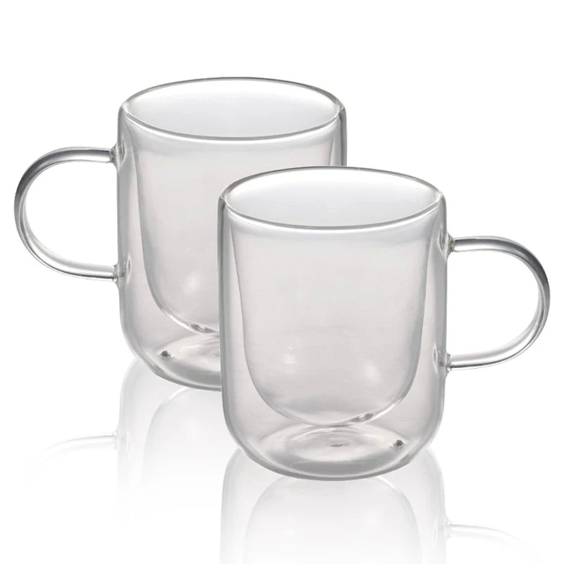 27 cl - Mug in Vetro Borosilicato - Set 2 Pezzi