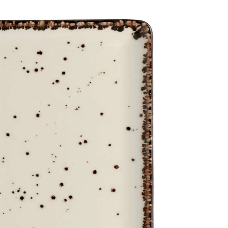 27x14 cm - Cromya Cream Piatto Vassoio Rettangolare In Porcellana - Image 2