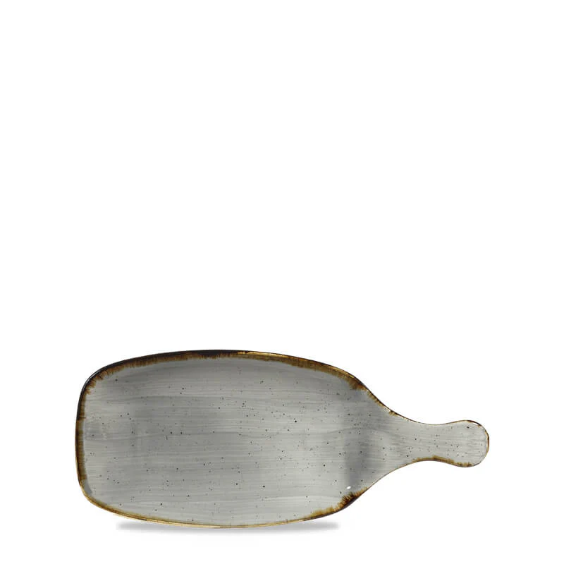28.4x12.3 cm - Stonecast Piatto Vassoio Con Manico Rettangolare In Porcellana Vetrificata - Image 4