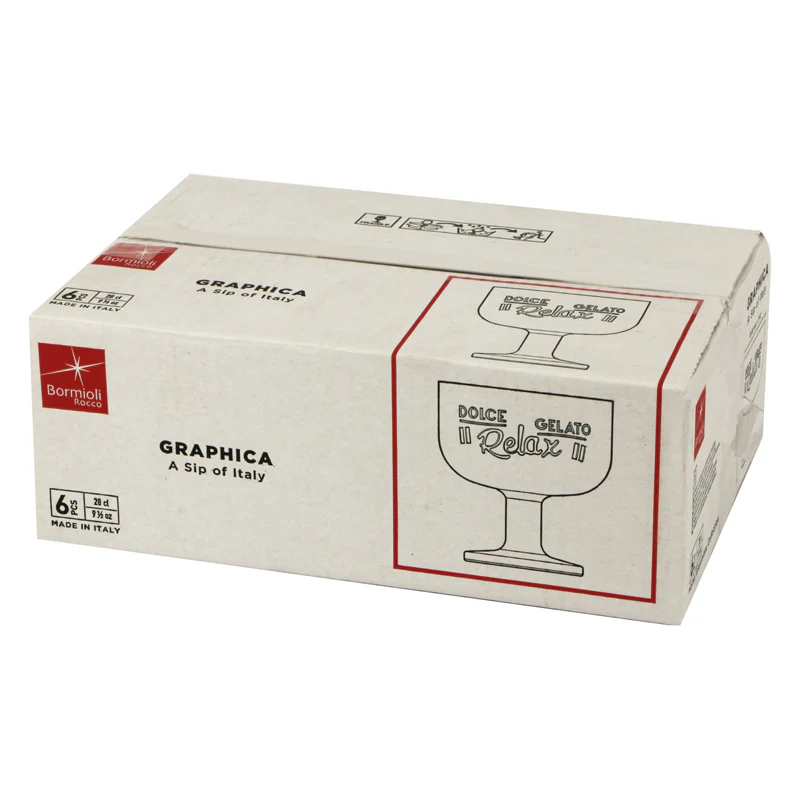 28 cl - Graphica Coppa Dessert in Vetro Temperato - Set 6 Pezzi - Image 3