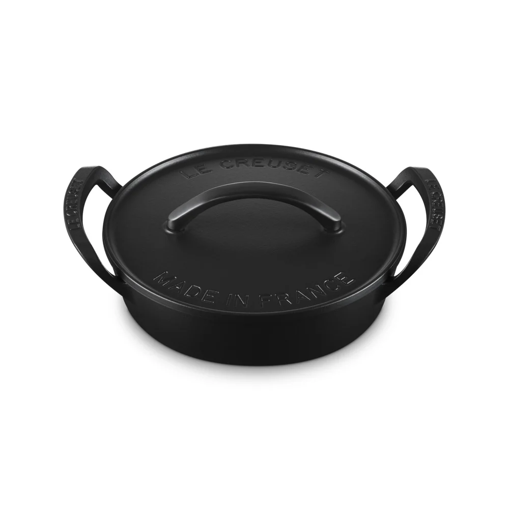 28 cm - BBQ Outdoor Tegame Basso Rotondo In Ghisa Vetrificata - Image 2