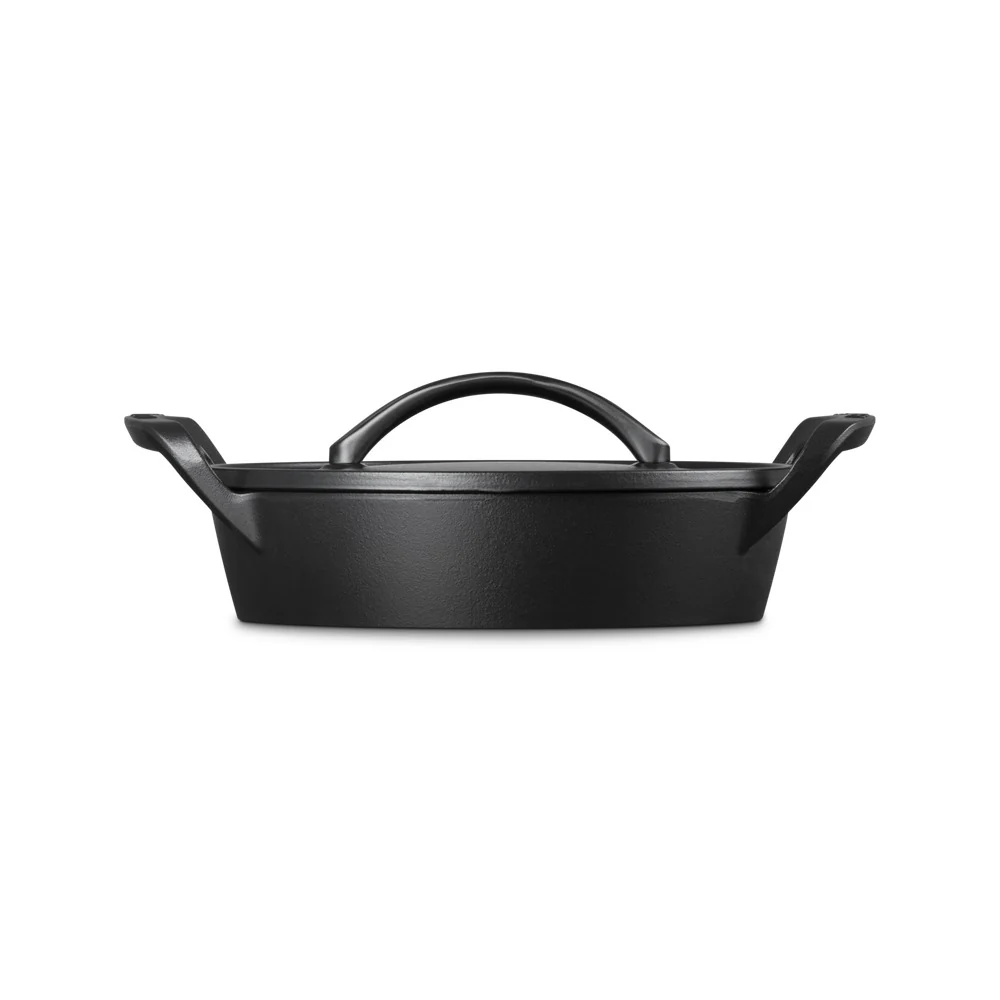 28 cm - BBQ Outdoor Tegame Basso Rotondo In Ghisa Vetrificata - Image 3