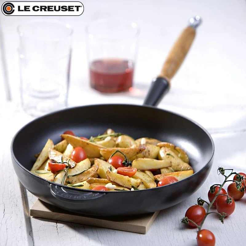 28 cm - Evolution Padella Alta In Ghisa Con Manico In Legno - Image 2