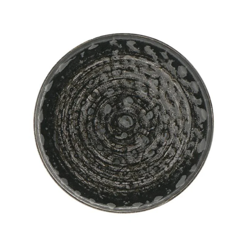28 cm - Matheria Black Piatto Piano In Porcellana