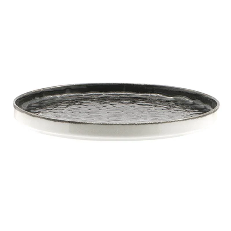 28 cm - Matheria Black Piatto Piano In Porcellana - Image 2