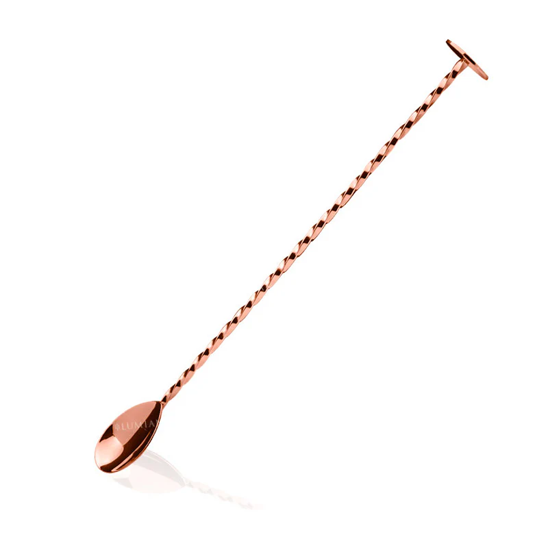 28 cm - Muddler Bar Spoon Cucchiaio Miscelatore In Acciaio Inox