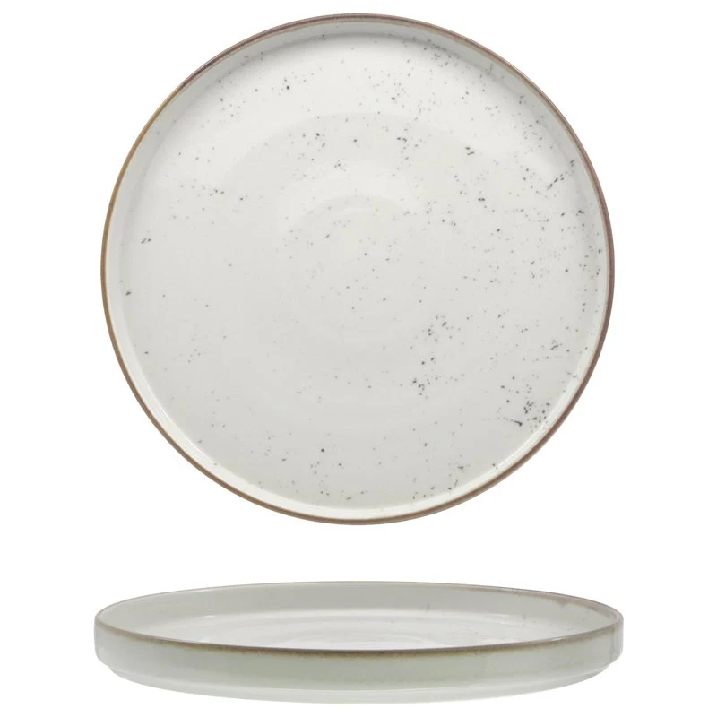 28 cm - Stains Piatto Piano In Porcellana - Set 6 Pz