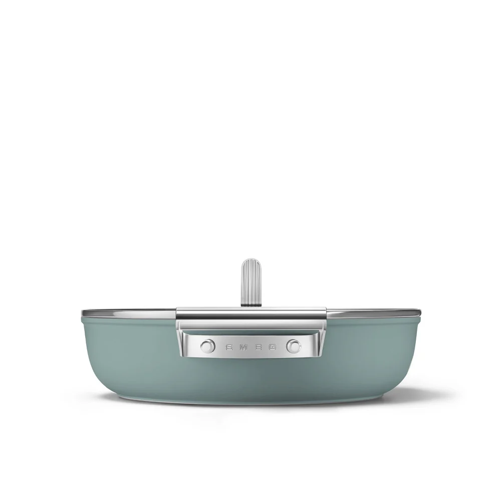 28 cm - Cookware Tegame Basso Antiaderente Ceramico In Alluminio Con Coperchio - Image 15