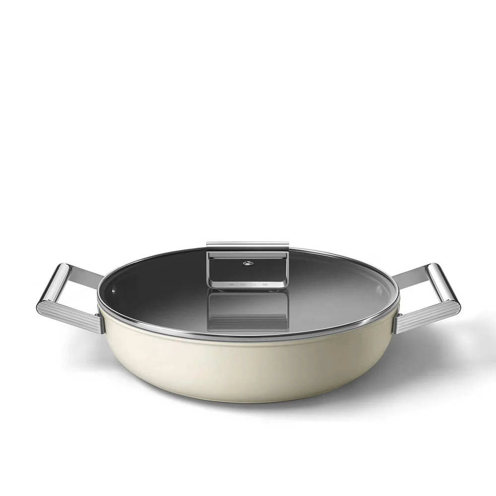 28 cm - Cookware Tegame Basso Antiaderente Ceramico In Alluminio Con Coperchio - Image 6