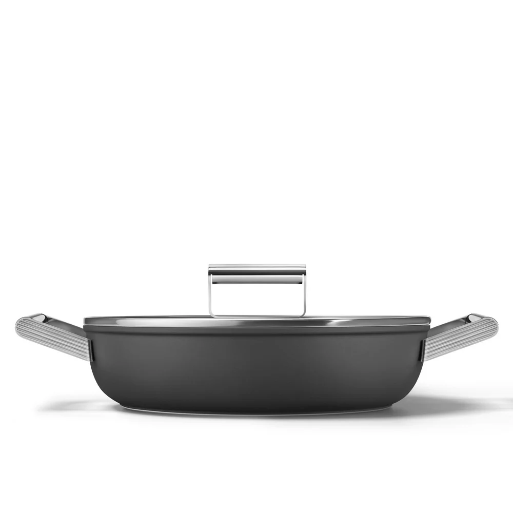 28 cm - Cookware Tegame Basso Antiaderente Ceramico In Alluminio Con Coperchio - Image 7