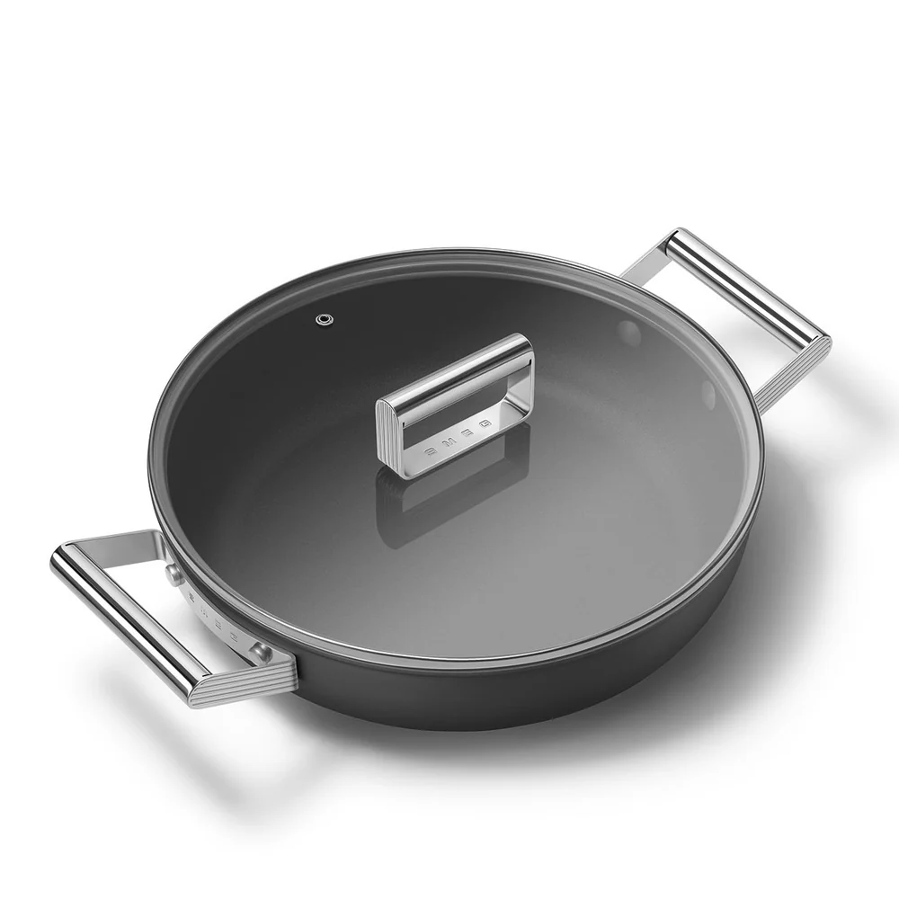 28 cm - Cookware Tegame Basso Antiaderente Ceramico In Alluminio Con Coperchio - Image 8