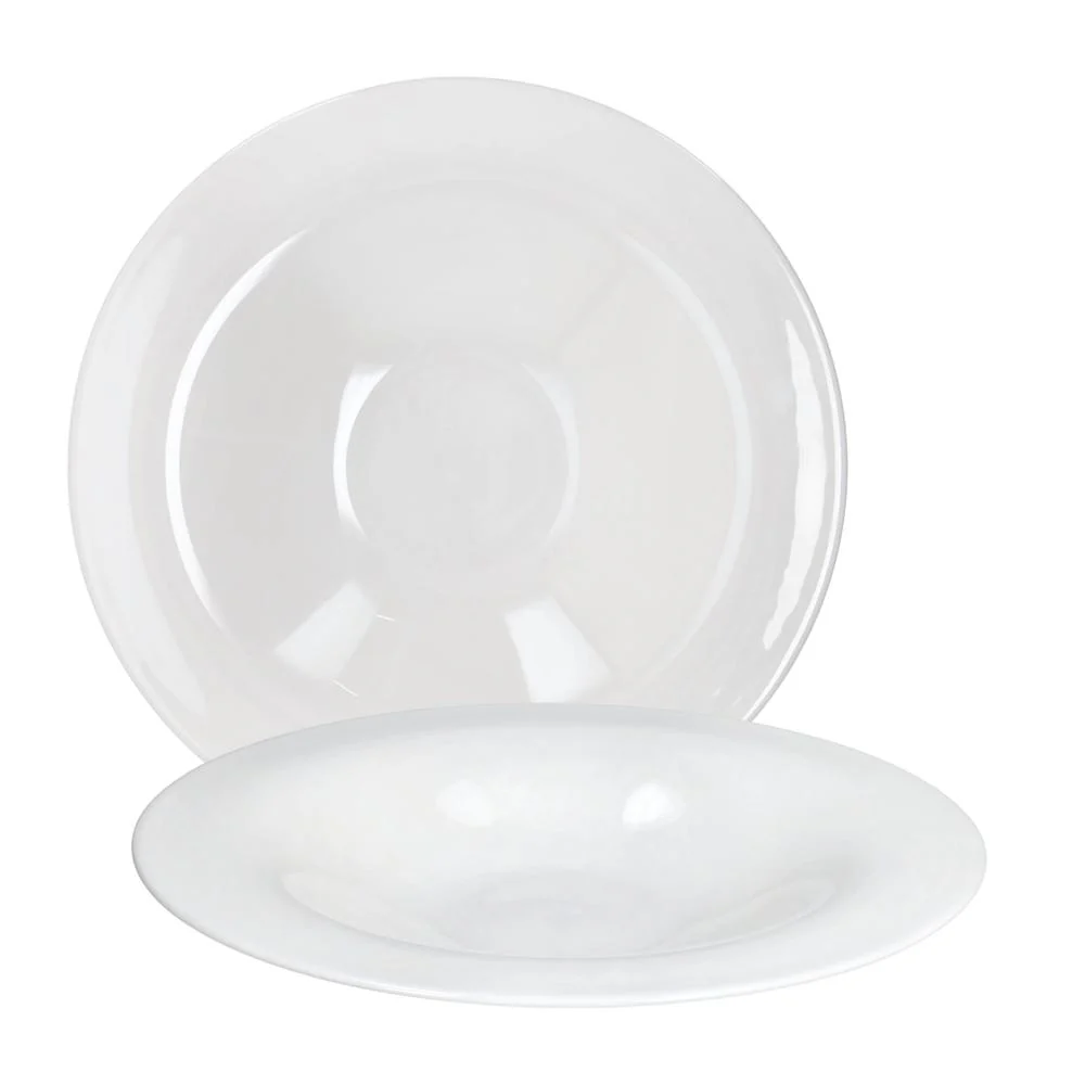 29 cm - Silk Piatto Fondo Gourmet In Porcellana Bone China Set 2 Pz