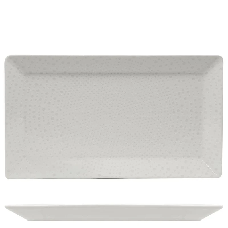 29x17.5 cm - Nail Piatto Vassoio Rettangolare In Porcellana - Set 6 Pz