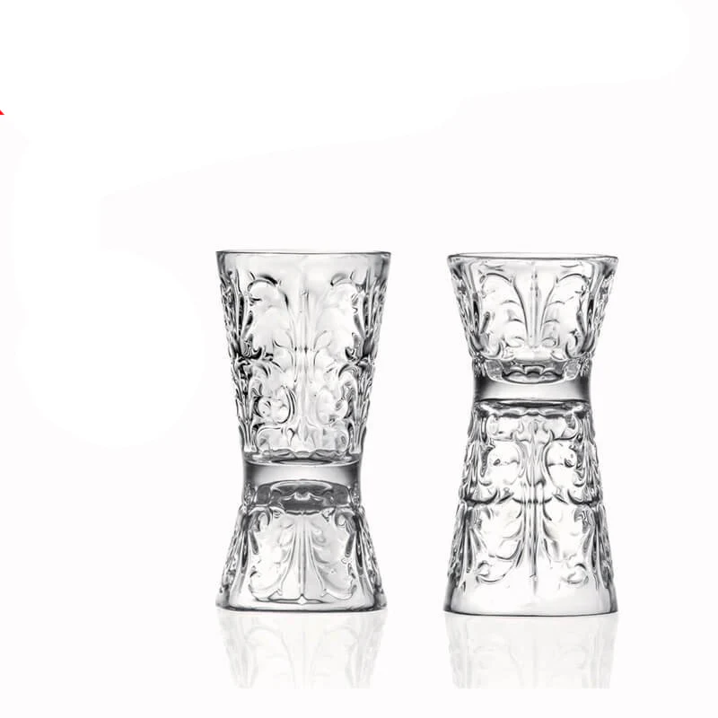 3-6 cl - Tattoo Jiggers e Dosatori Per Cocktail in Vetro - Set 6 Pezzi