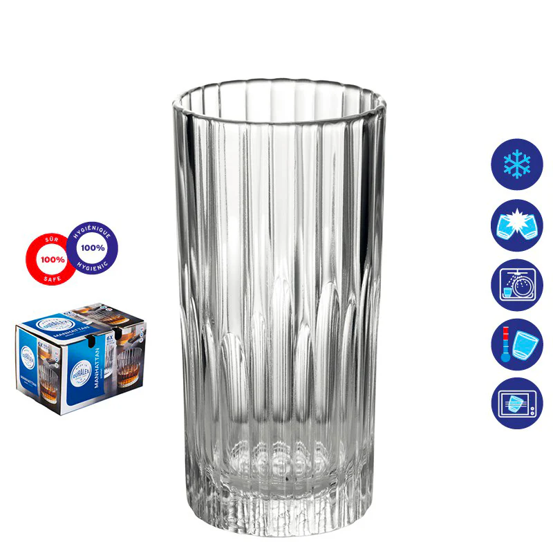 30.5 cl - Manhattan Bicchiere Multiuso In Vetro Temperato - Set 6 Pz - Image 3