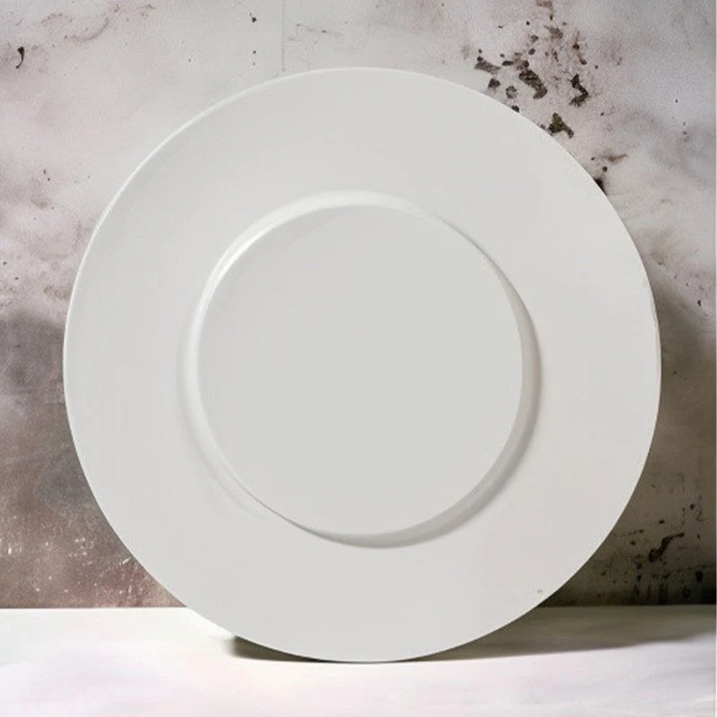 30.6 cm - Magnesium Podium Piatto Presentazione Rotondo In Porcellana - Set 2 Pz - Image 2
