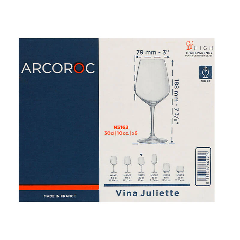 30 cl - Juliette Calice Vino Multiuso in Vetro - Set 6 Pezzi - Image 5