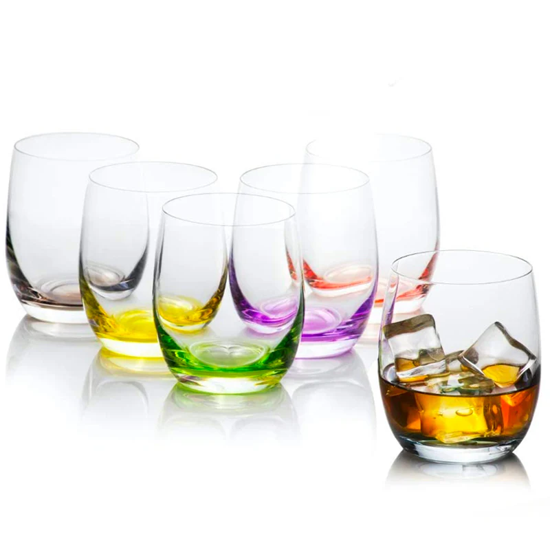 30 cl - Rainbow Bicchiere Acqua in Vetro - Set 6 Pezzi