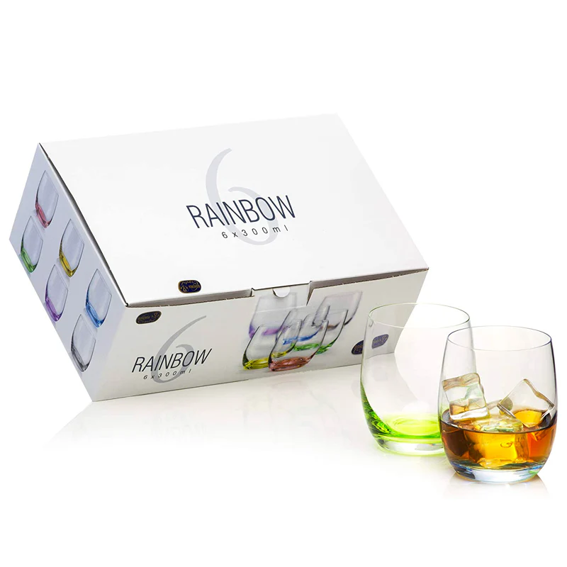 30 cl - Rainbow Bicchiere Acqua in Vetro - Set 6 Pezzi - Image 3