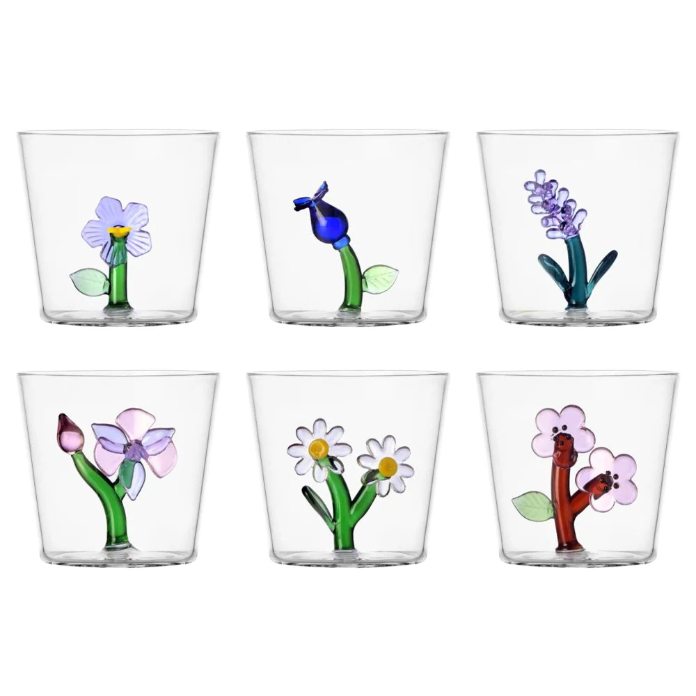 30 cl - Botanica Tumbler Bicchiere Acqua In Vetro Borosilicato - Set 6 Pz - Image 2