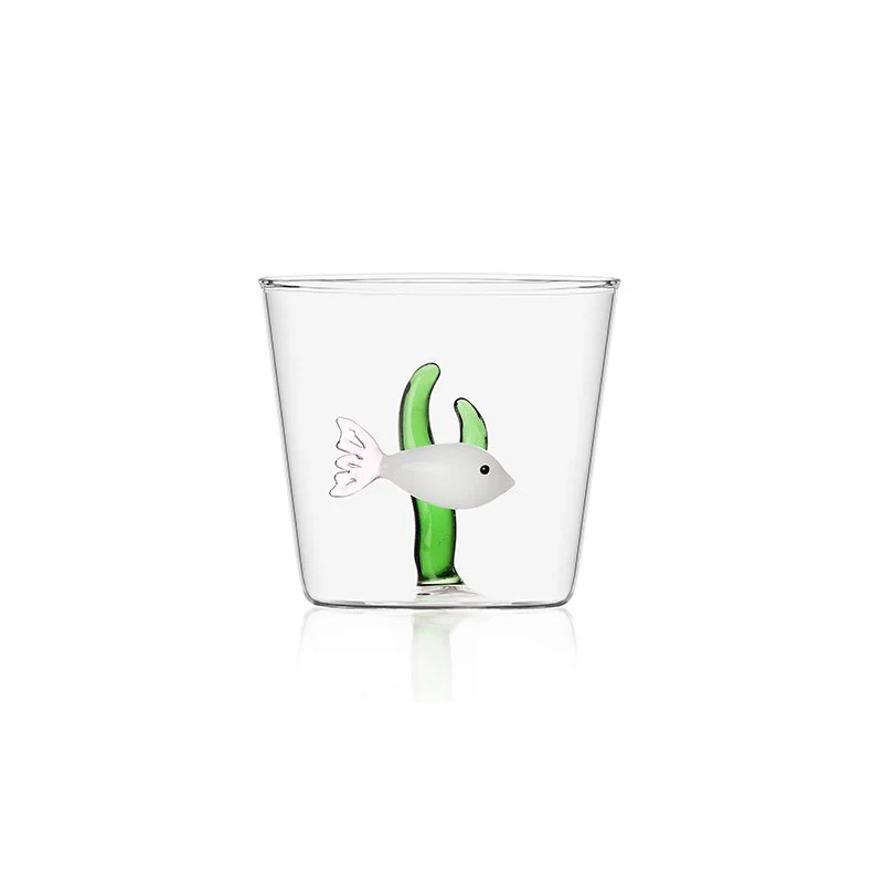 30 cl - Marine Garden Bicchiere Acqua Pesce Con Alga in Vetro Borosilicato - Image 3