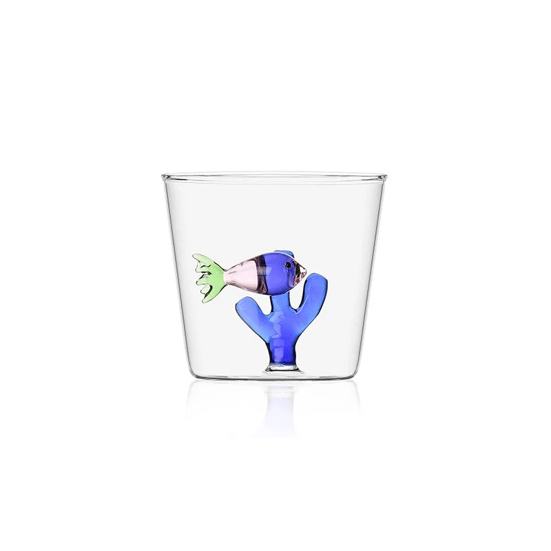30 cl - Marine Garden Bicchiere Acqua Pesce Con Alga in Vetro Borosilicato - Image 5