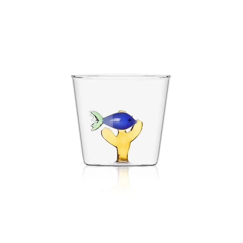 30 cl - Marine Garden Bicchiere Acqua Pesce Con Alga in Vetro Borosilicato - Image 6