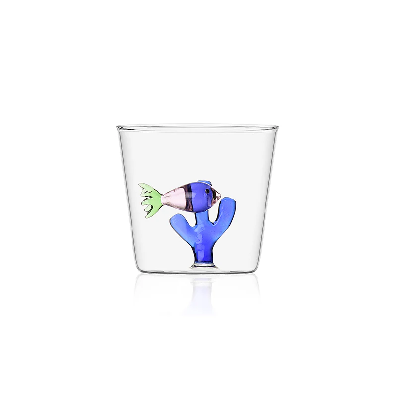 30 cl - Marine Garden Bicchiere Acqua Pesci Con Alghe in Vetro Borosilicato - Set 6 Pezzi - Image 3