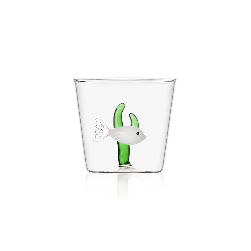 30 cl - Marine Garden Bicchiere Acqua Pesci Con Alghe in Vetro Borosilicato - Set 6 Pezzi - Image 5