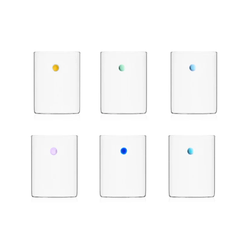 30 cl - Soleis Bicchiere Acqua Punto in Vetro Borosilicato - Set 6 Pezzi