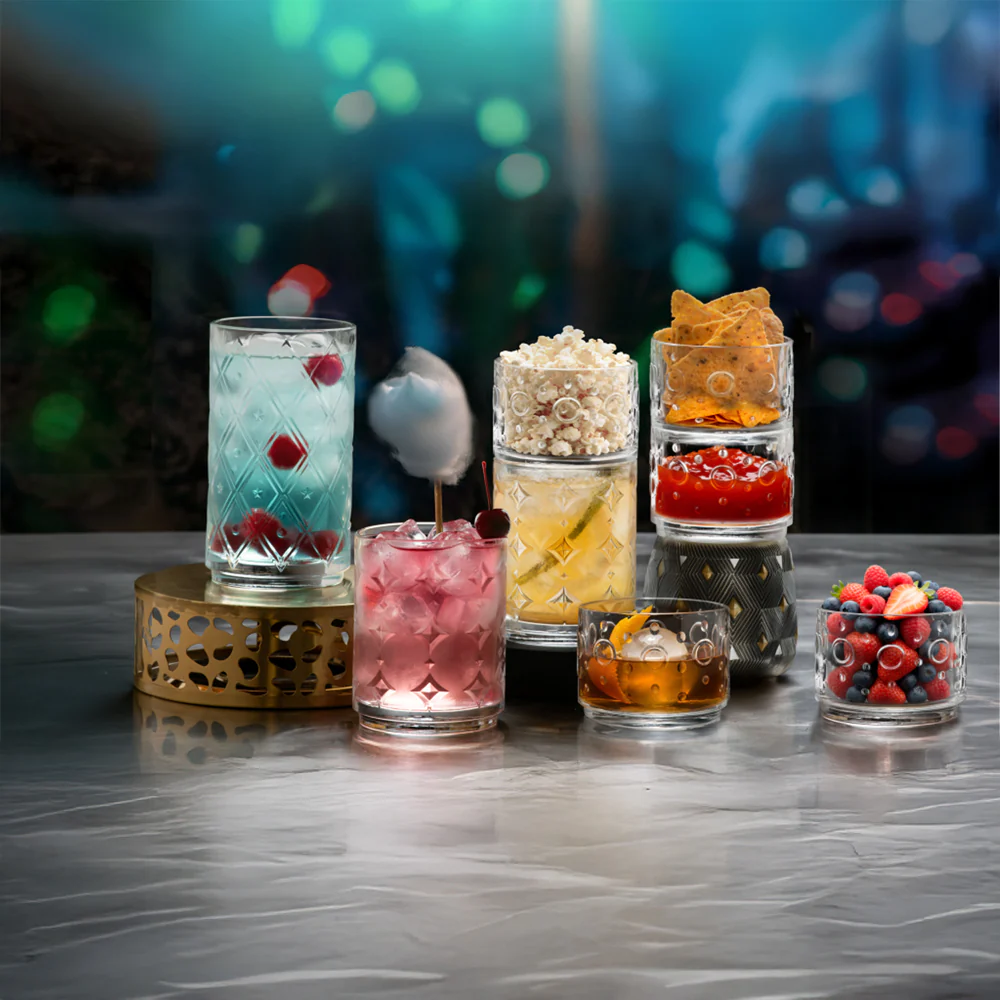 30 cl - Circus Bicchiere Cocktail DOF In Vetro - Set 6 Pz - Image 2