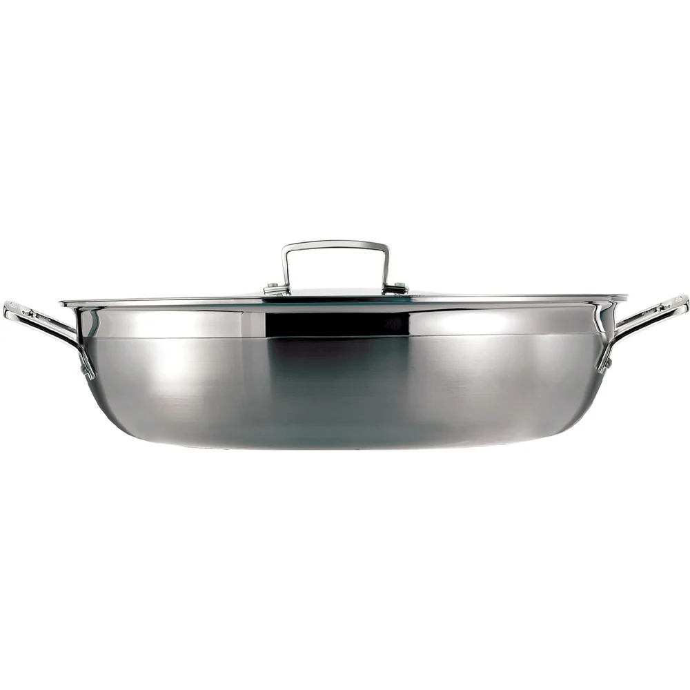 30 cm - Inox Essential Tegame Basso Con Coperchio In Acciaio Inox - Image 2