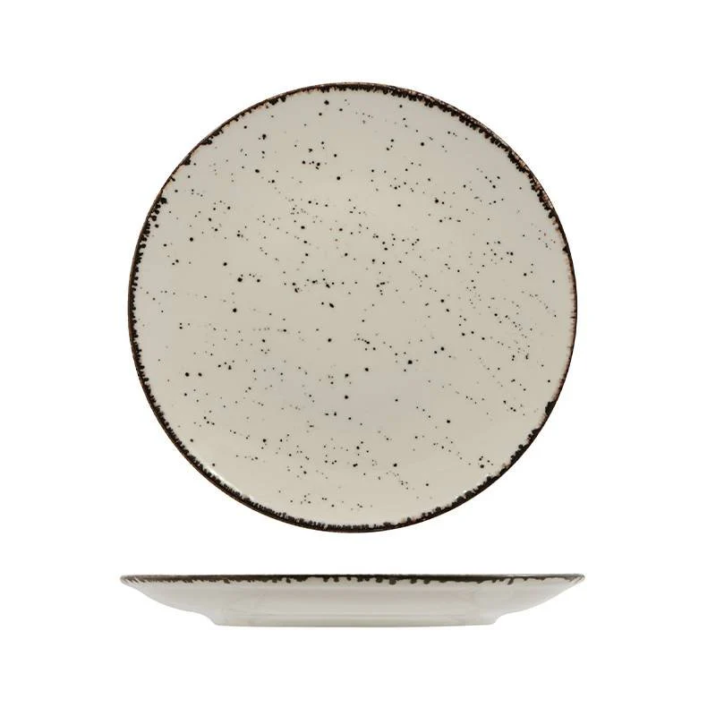 30 cm - Cromya Cream Piatto Piano In Porcellana