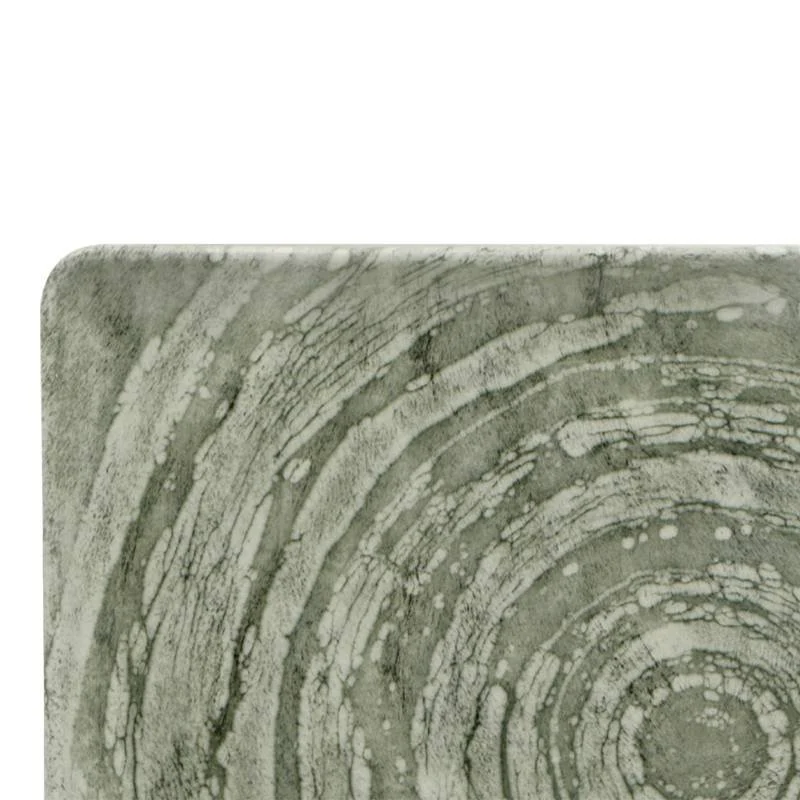 30 cm - Focus Grey Piatto Vassoio Rettangolare In Porcellana - Set 6 pz - Image 2