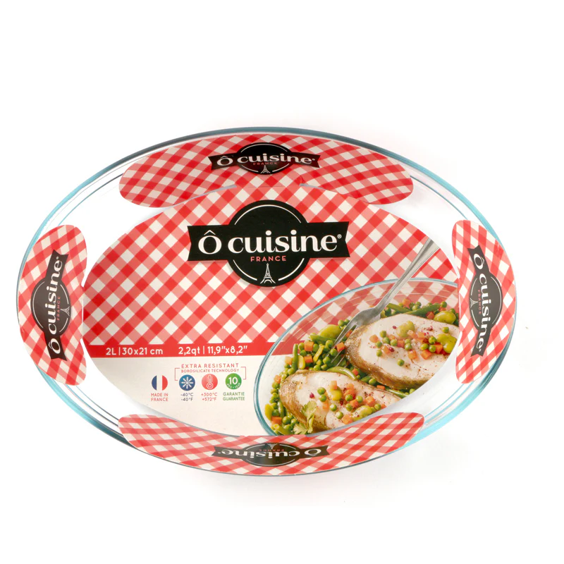 30x21 cm - Teglia Ovale In Vetro Borosilicato - Image 2