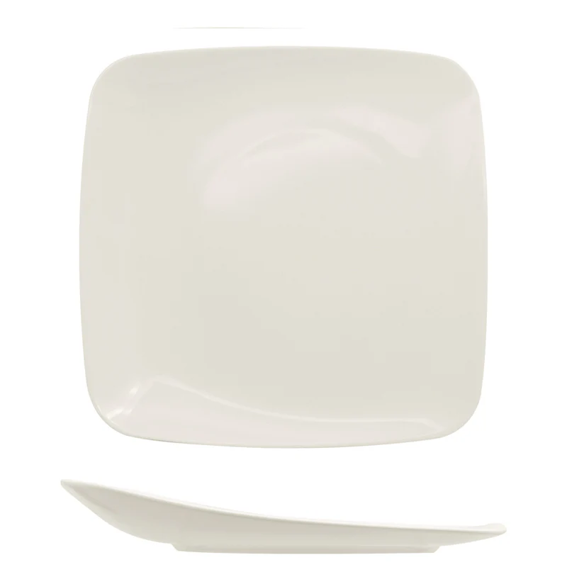 30x30 cm - Vital Square Piatto Piano In Porcellana - Set 6 Pz