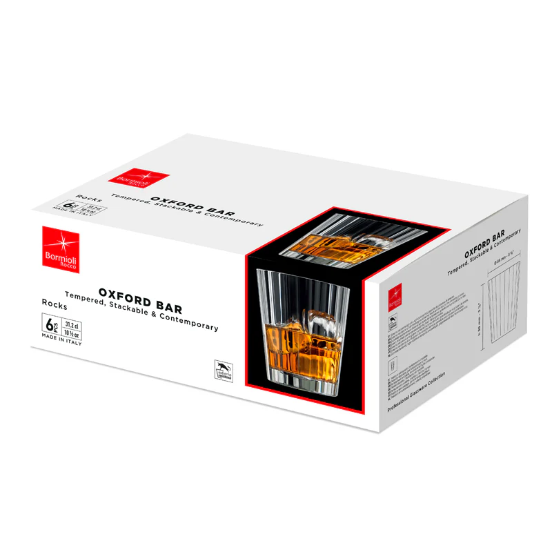 31.2 cl - Oxford Bicchiere Whisky in Vetro Temperato - Set 6 Pezzi - Image 3