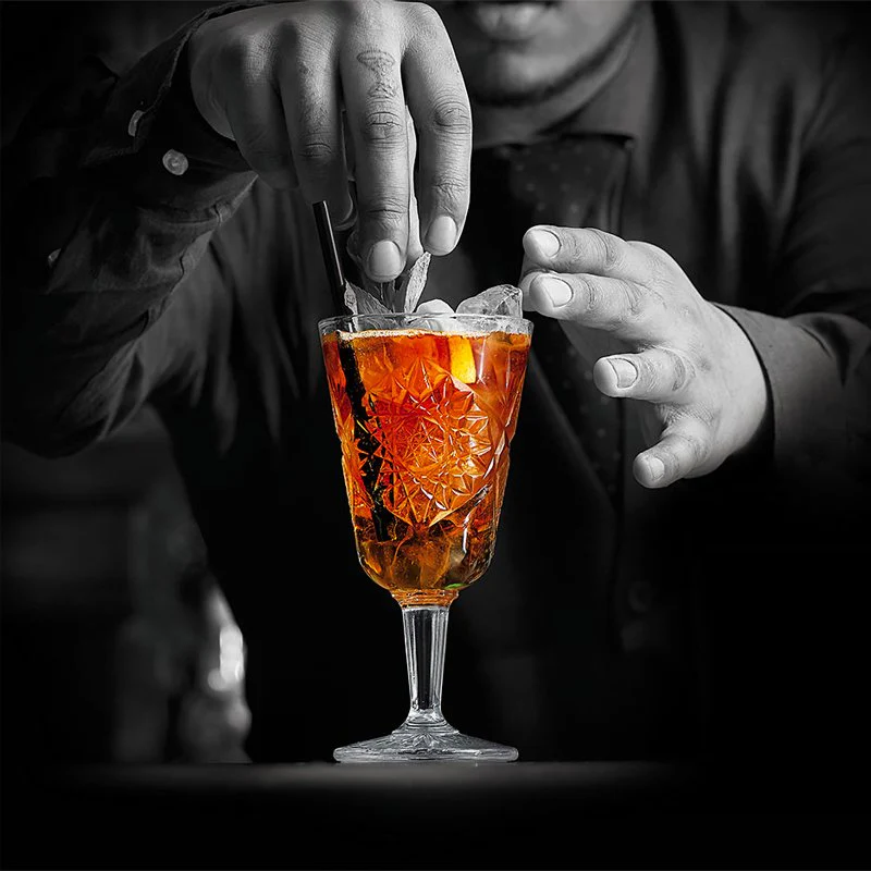 31 cl - Hobstar Calice Cocktail in Vetro - Set 12 Pezzi - Image 2