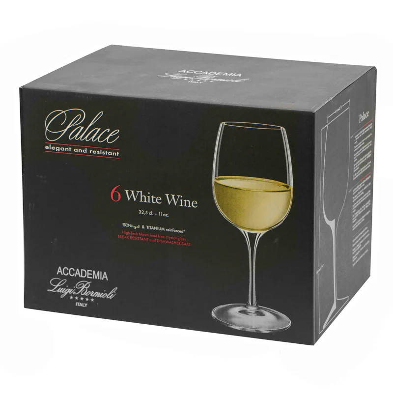 32.5 cl - Palace Calice Vino Bianco in Vetro - Set 6 Pezzi - Image 3
