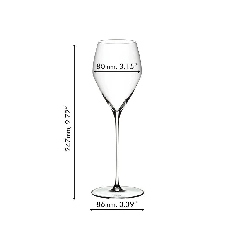 32.7 cl - Veloce Calice Flute in Vetro - Set 6 Pezzi - Image 5