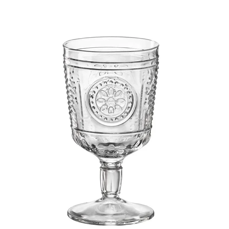 32 cl - Romantic Calice Acqua in Vetro - Set 6 Pezzi