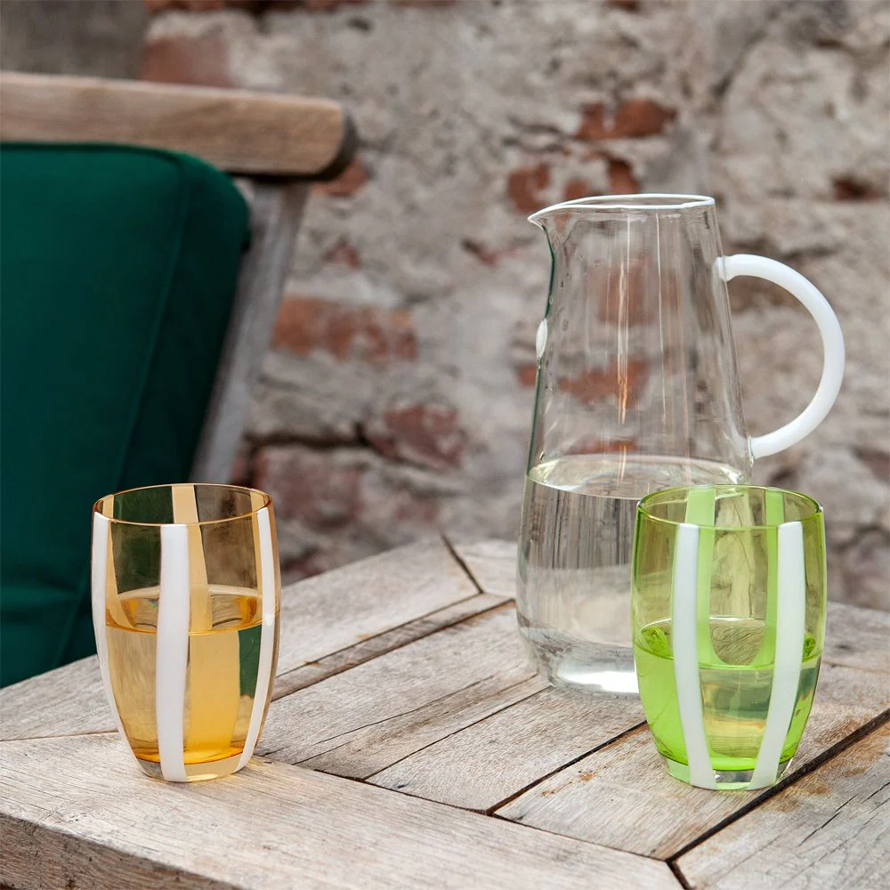 32 cl - Gessato Bicchiere Acqua A Righe in Vetro Lavorato A Mano - Set 6 Pezzi - Image 11