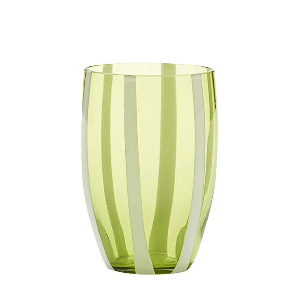 32 cl - Gessato Bicchiere Acqua A Righe in Vetro Lavorato A Mano - Set 6 Pezzi - Image 12
