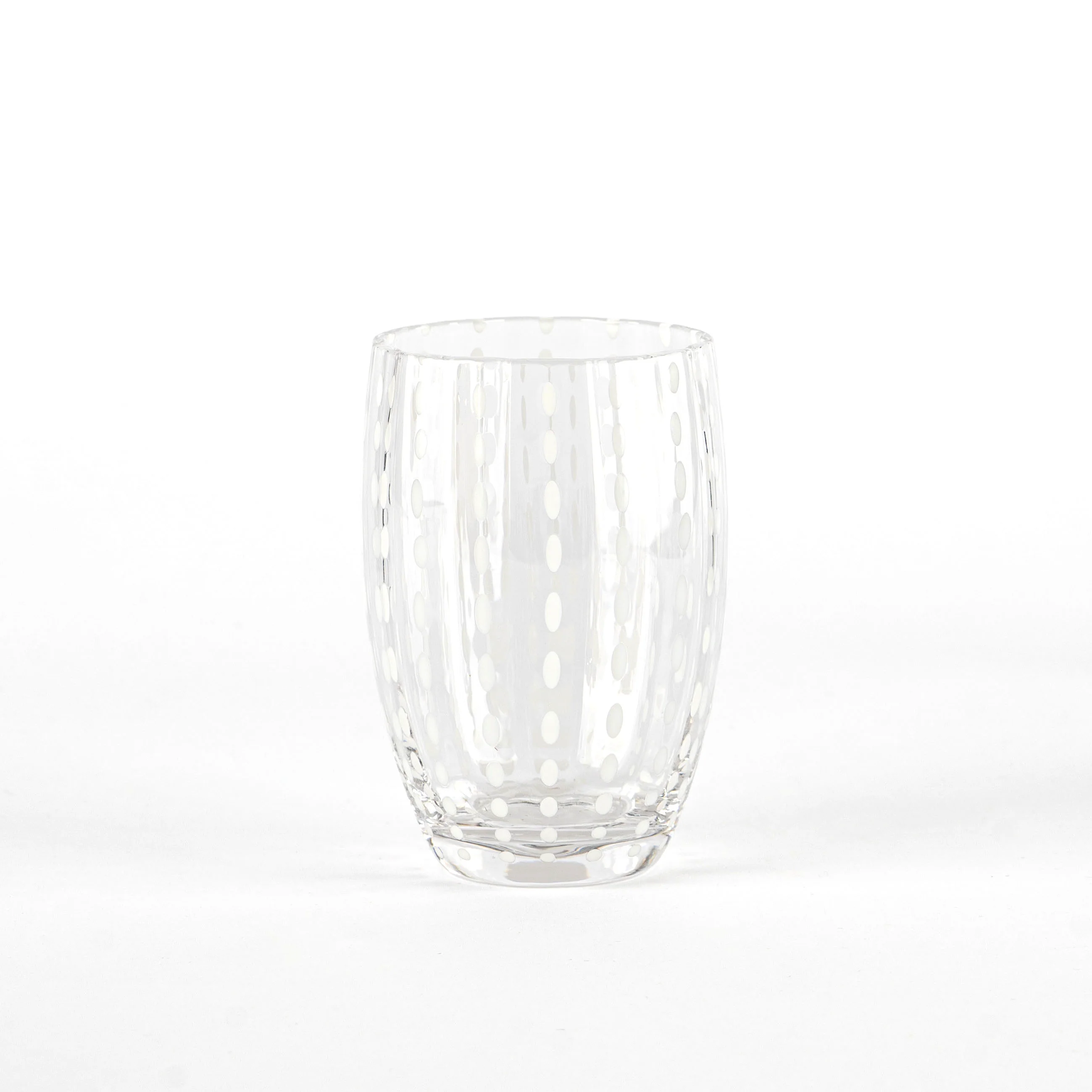 32 cl - Perle Bicchiere Acqua Pallini Bianchi in Vetro - Set 6 Pezzi - Image 14