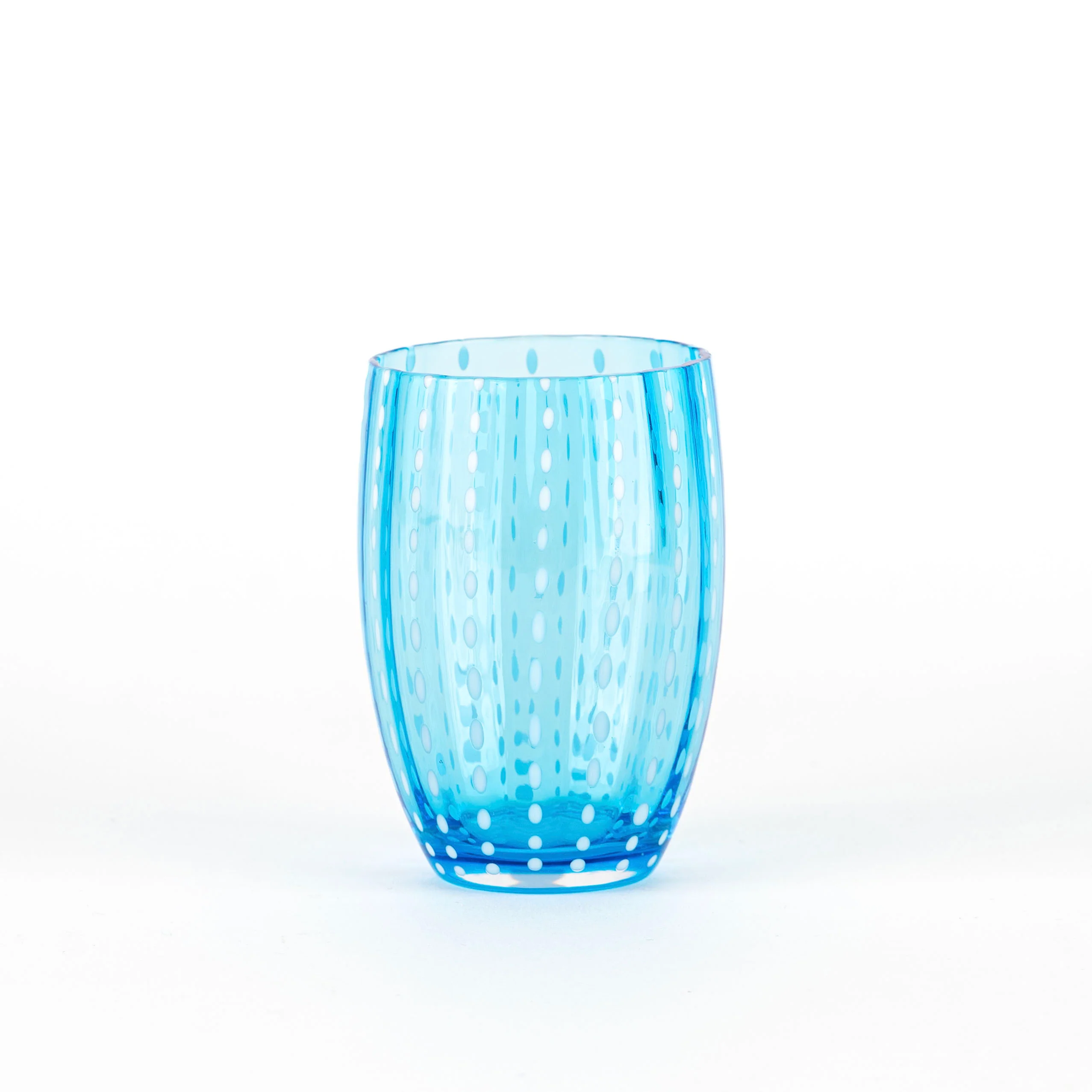 32 cl - Perle Bicchiere Acqua Pallini Bianchi in Vetro - Set 6 Pezzi - Image 15