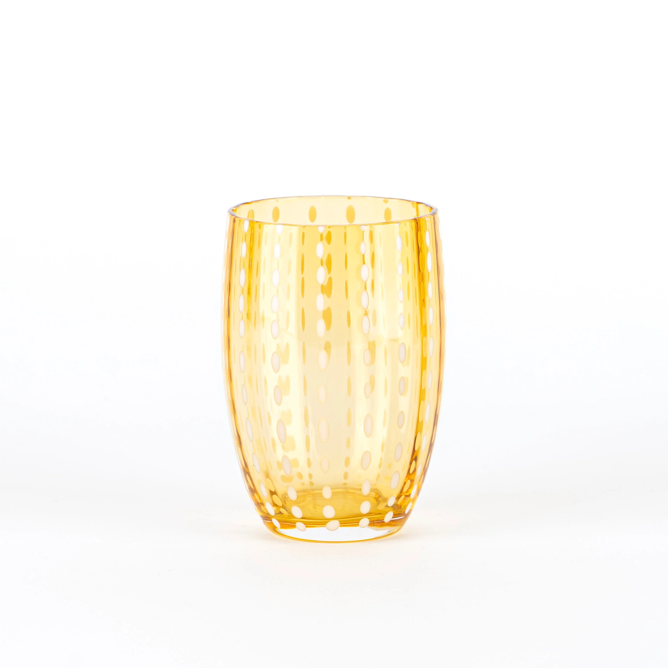 32 cl - Perle Bicchiere Acqua Pallini Bianchi in Vetro - Set 6 Pezzi - Image 16