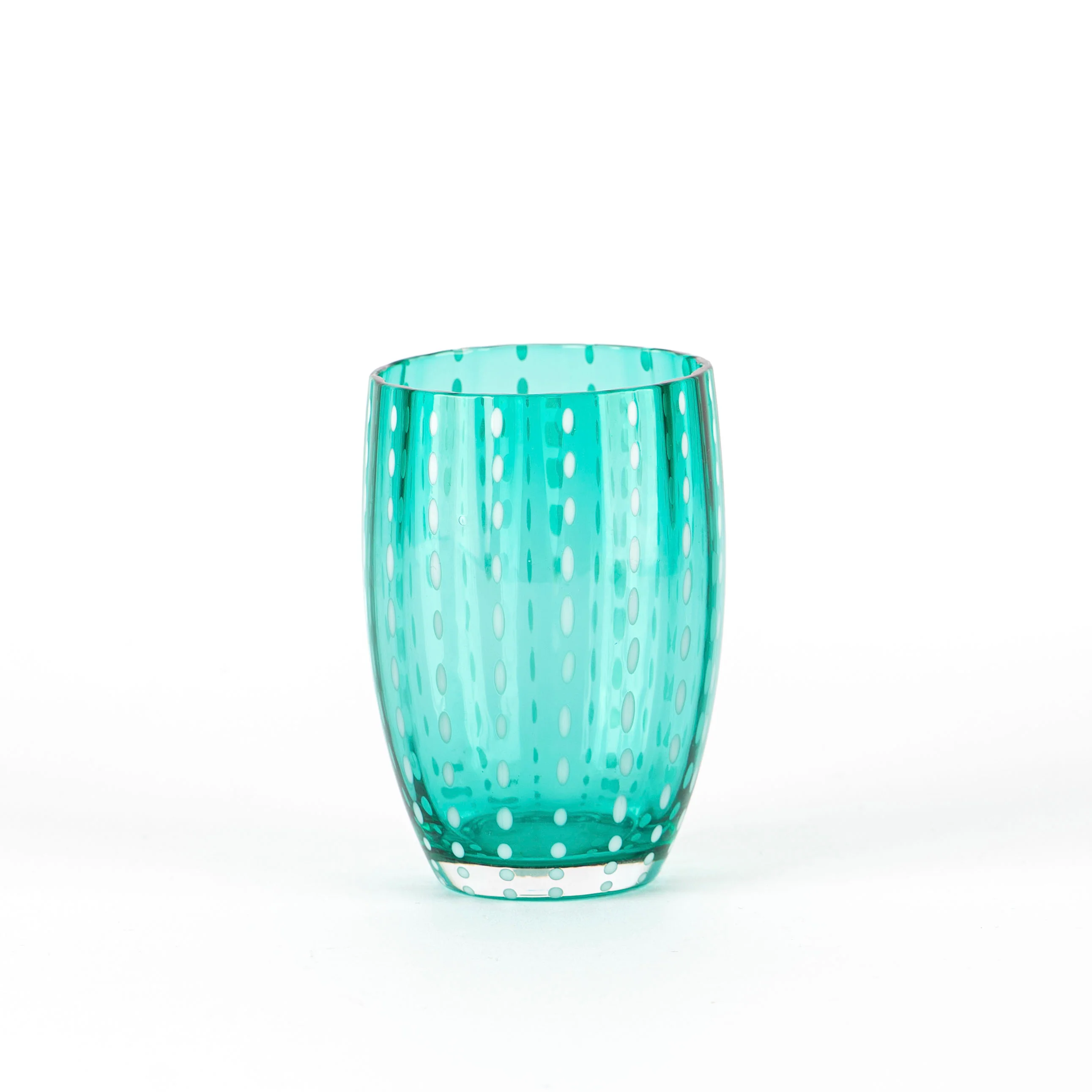 32 cl - Perle Bicchiere Acqua Pallini Bianchi in Vetro - Set 6 Pezzi - Image 17