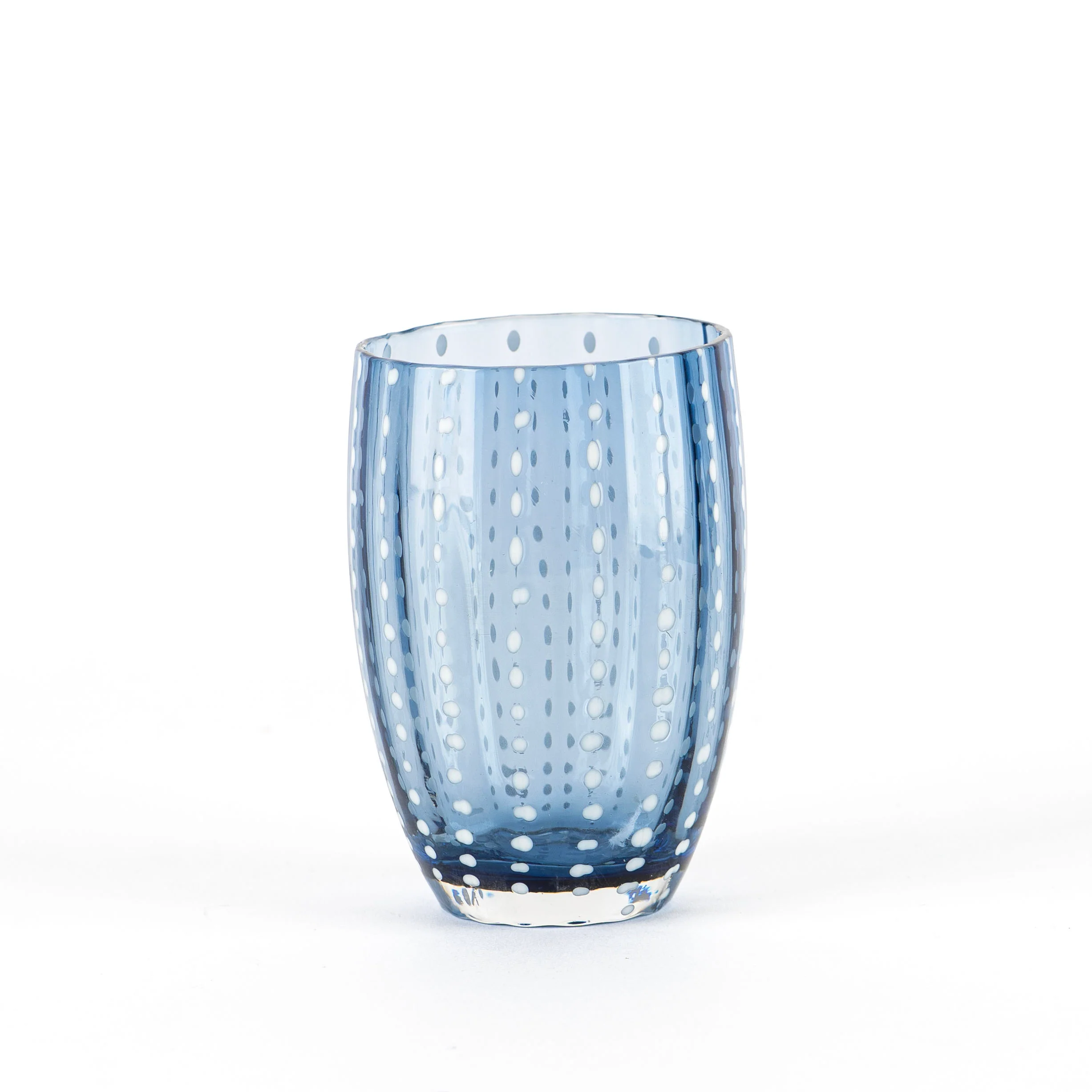 32 cl - Perle Bicchiere Acqua Pallini Bianchi in Vetro - Set 6 Pezzi - Image 22