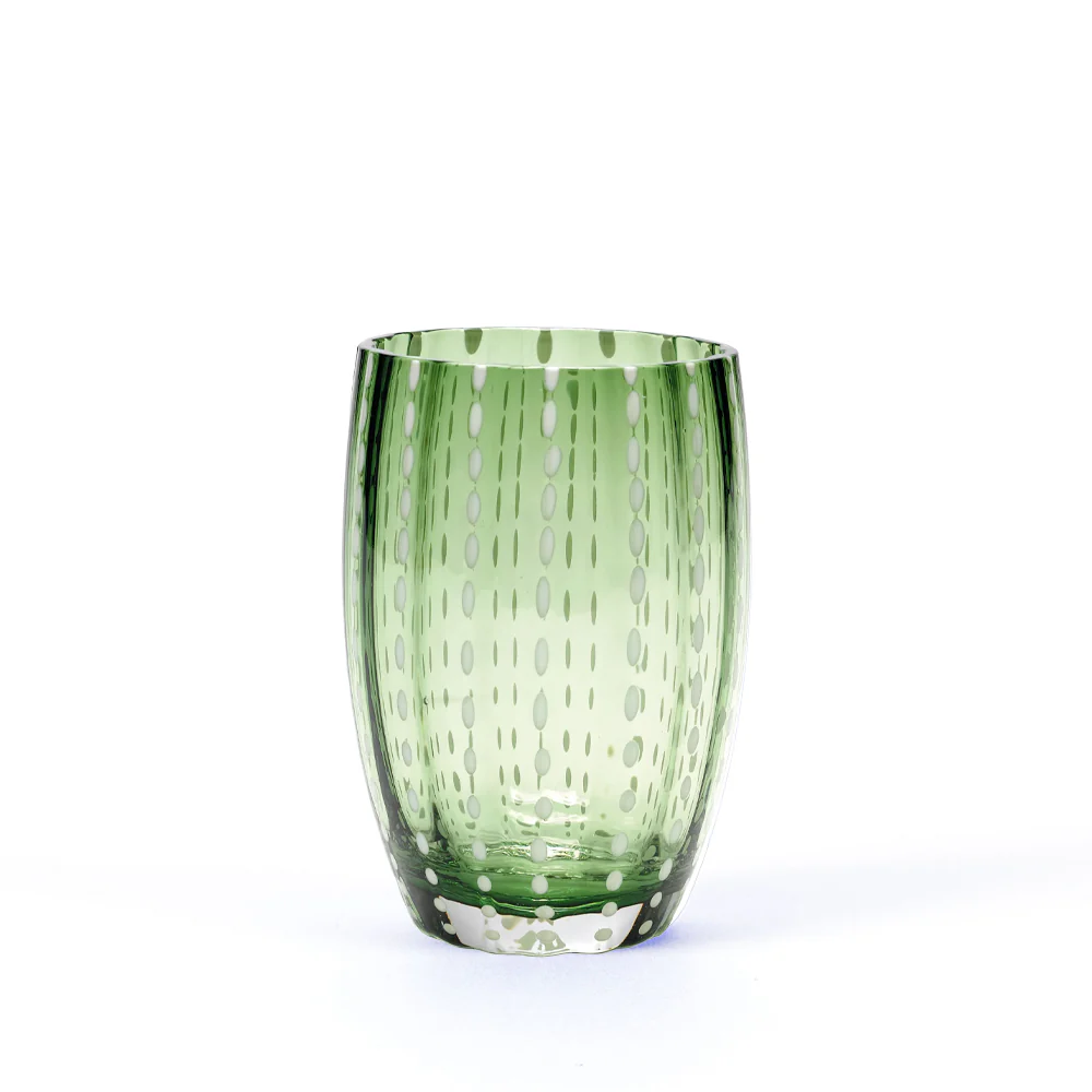 32 cl - Perle Bicchiere Acqua Pallini Bianchi in Vetro - Set 6 Pezzi - Image 31